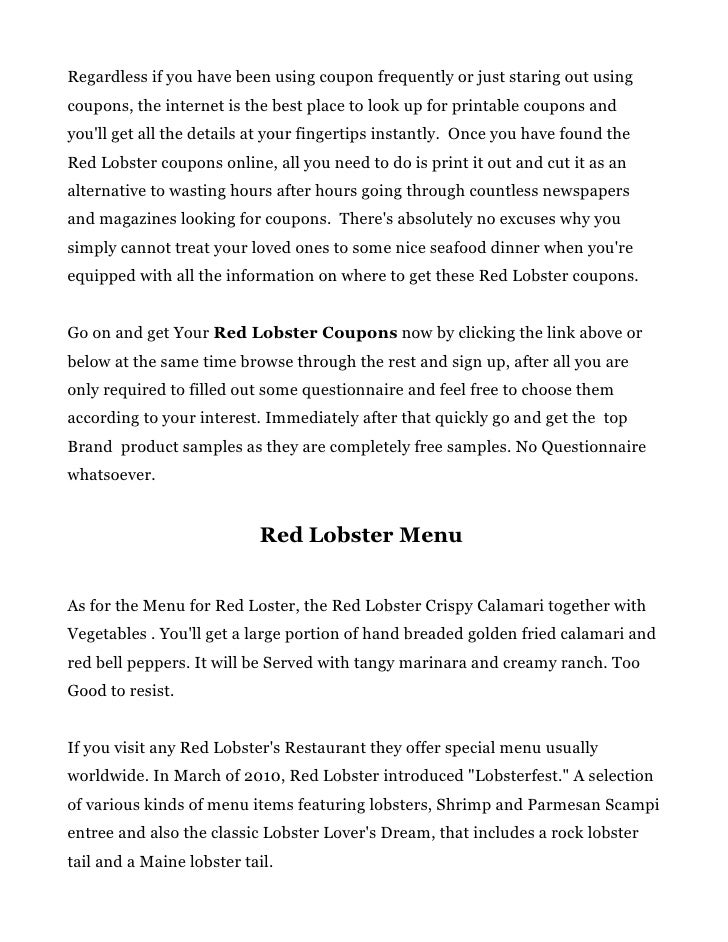 Purple lobster coupon codes and crimson lobster menu guidelines graphic relating to Red Lobster Coupons Printable titled Purple lobster discount coupons and purple lobster menu tips